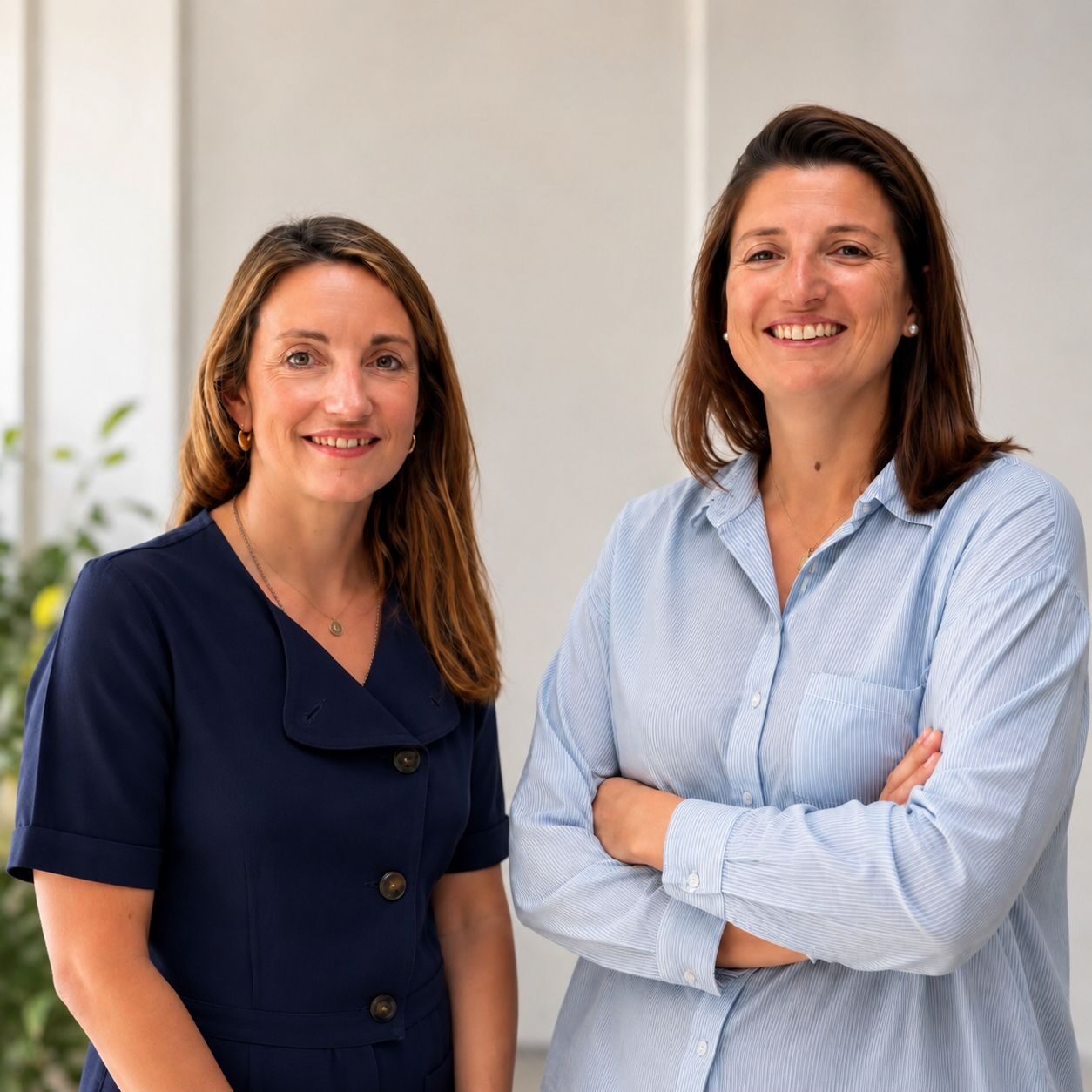 Marie et Claire Gosset dans leurs bureaux à Lille